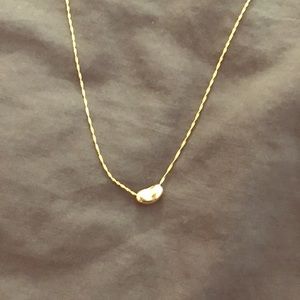 14K Gold Bean necklace